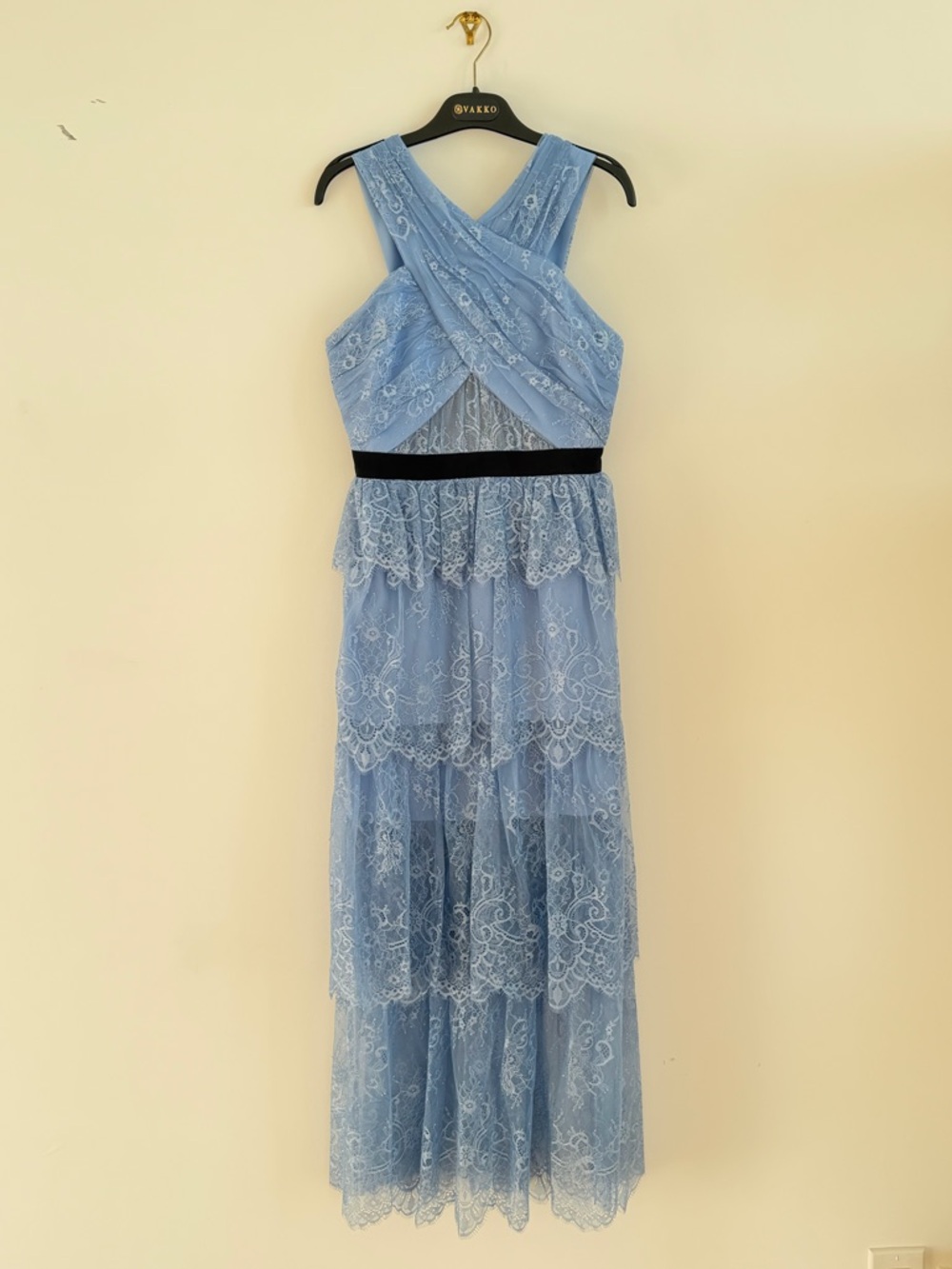 Self Portrait Sleeveless Cross-Front Fine Lace Dress , Size (UK 6) Never Worn